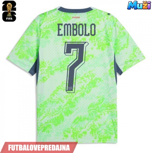 Lacne Muži Futbalové dres Švajčiarsko Breel Embolo #7 MS 2026 Krátky Rukáv - Preč